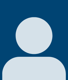 Light Blue Person Icon on Navy Blue Background