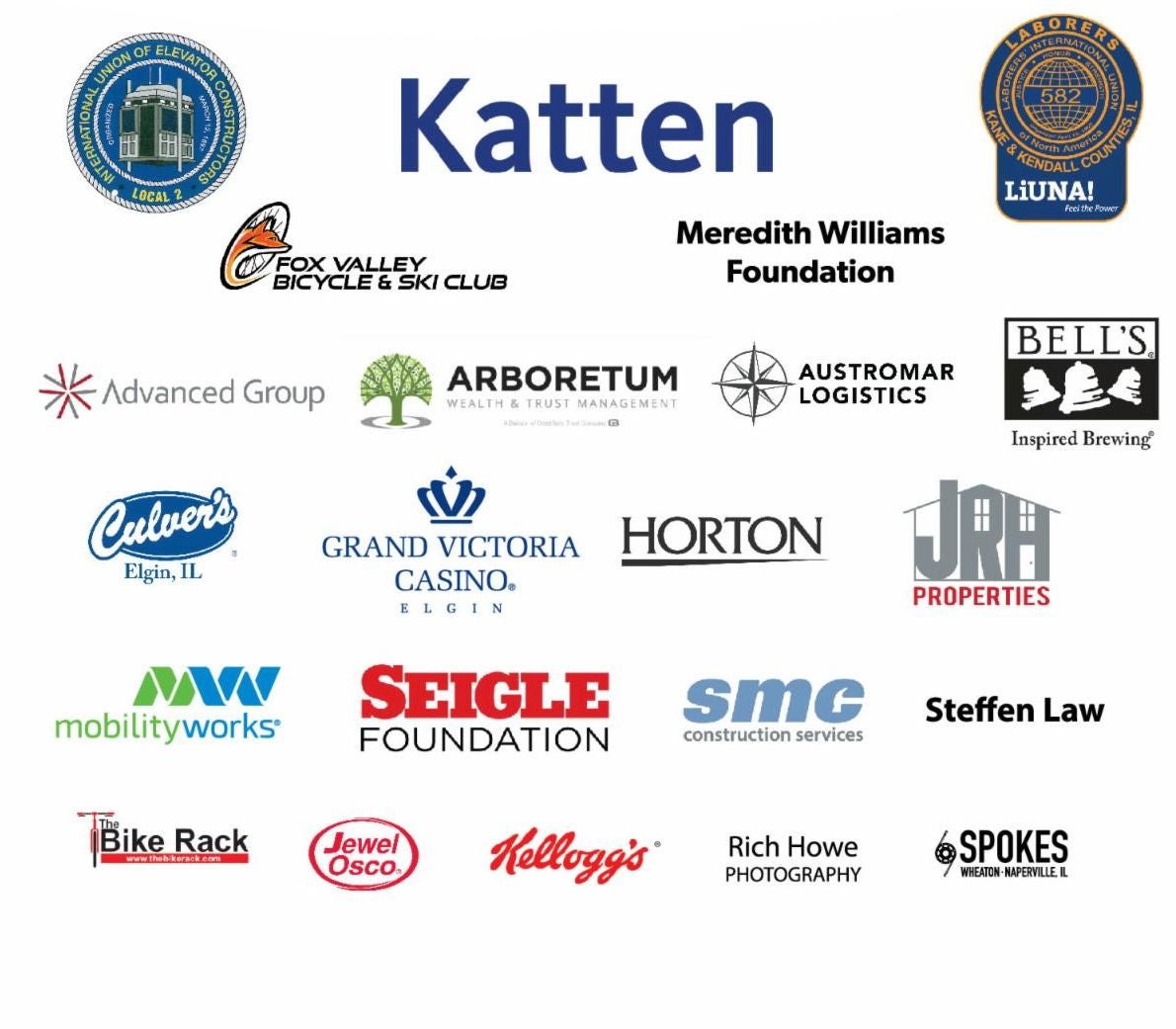 List of Sponsors for Bike for the Kids