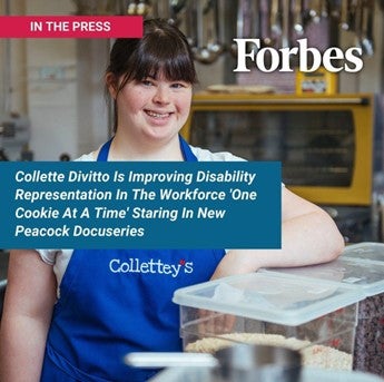 Collette poses for a Forbes article